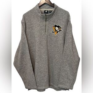 NWOT Men’s Adidas Pittsburgh Penguins 1/4 Zip Pullover SZ 2XL